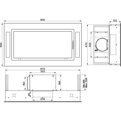 Вытяжка Faber/ BETTER, HEAVEN GLASS 2.0 WH KL A90, потолочная, 90 см, 800 м3/ч, электронное управление, LED освещение, цвет белый