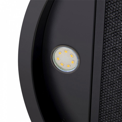 ВЫТЯЖКА MAUNFELD LEE PUSH 39 BLACK/ островная, ширина 380 мм, кнопочное управление, 3 скорости, 1000 м3/ч, 52 дБ, светодиодное LED освещение, черный цвет