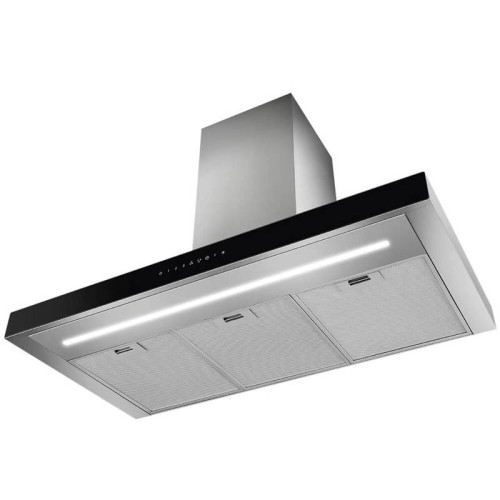Настенная вытяжка SMEG/ Настенная вытяжка SMEG, 90 см, электронное управление, 3 скорости, интенсивный режим, автоматическое отключение, дисплей, LED подсветка, 730 м3/ч, энергоэффективность А, уровень шума 71 дБ, цвет нержавеющая сталь/черный