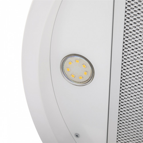 Вытяжка MAUNFELD LEE ISLA 39 WHITE островная вытяжка с потолочным креплением, 1050 м3, кухни до 40м2, 52дБ, LED, электронное управление, в опции угольный фильтр CF172C, белая