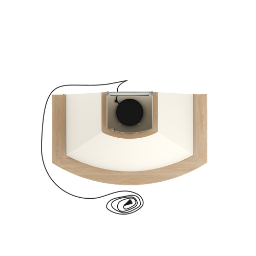 GOOD, Кухонная вытяжка ELIKOR Ротонда 90П-1000-П3Д бежевый/дуб неокр