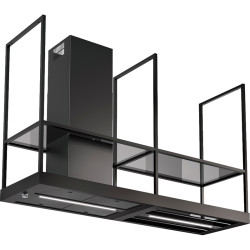 Островная вытяжка Faber/ BEST,  Островные T-SHELF EV8 BK MATT A180, 180 см, 700 куб/ч, черный матовый