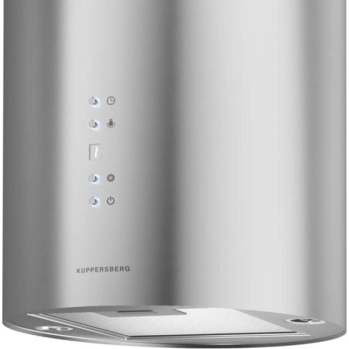 Вытяжка Kuppersberg/ Вытяжка Kuppersberg, цилиндрическая, настенная, 35 см, электронное кнопочное управление, таймер, отвод/рециркуляция, 3 скорости, производительность 850 м3/ч, LED освещение, обратный клапан, уровень шума 68 дБ, угольный фильтр CF110 (о