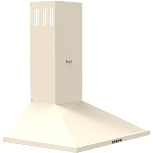 Вытяжка купольная,  retro, 60 см, механический контроль, 3 скорости работы, производительность 690 м3/ч, бежевый, металл, галогенное освещение, 600х450х170-645 мм.