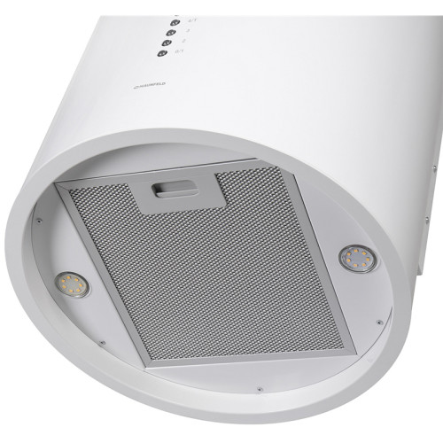 Вытяжка с настенным креплением, Максимальная производительность 1000 м3/ч,рассчитанная на кухню до 40 м2 с низким уровнем шума 52 Дб, белая