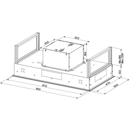 Вытяжка Faber/ BETTER, HEAVEN GLASS 2.0 WH KL A90, потолочная, 90 см, 800 м3/ч, электронное управление, LED освещение, цвет белый