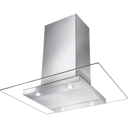 Вытяжка Faber/ BETTER, GLASSY ISOLA/SP EV8 X/V NS A90, островная, Т-образная, 90 см, 700 м3/ч, электронное управление, LED освещение, цвет нержавеющая сталь + стекло