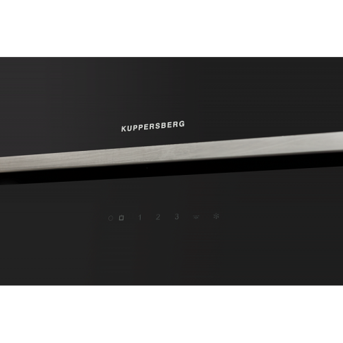 Вытяжка Kuppersberg/ Настенная вытяжка, ширина 60 см, отвод/рециркуляция, 600 м3/час, сенсорное управление, 3 скоростей, светодиодное освещение 1*2 Вт, металлические жироулавливающие фильтры, угольный фильтр KF-ES  (опция), 42-58 дБ, система предупреждени