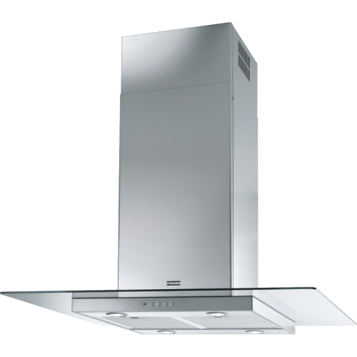 Вытяжка Franke/ BEST, Вытяжка Franke FGL 925 I XS NP, островная, Т-образная, 90 см, LED освещение, 3 скорости + интенсивный режим, 700 м3/ч, энергоэффективность B, цвет нержавеющая сталь + стекло