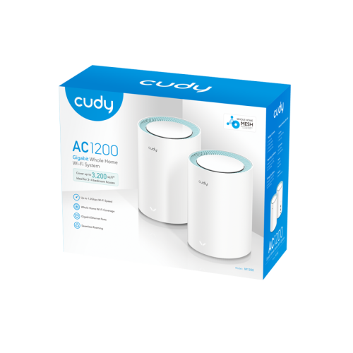 Wi-Fi Mesh-система/ AC1200 Wi-Fi Gigabit Mesh Solution 2-Pack, Chipset MT7621DA+MT7613B+MT7603, Dual-Band, 867Mbps at 5GHz + 300Mbps at 2.4GHz, 802.11ac/a/b/g/n, 2 Gigabit Ethernet Ports, 4 internal antennas,MU-MIMO,  DDNS,Zerotier/Wireguard/OpenVPN/IPSec