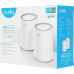 Бесшовный Mesh роутер Cudy M3000 (M3000(2-PACK) WHITE) AX3000 10/100/1000/2500BASE-T белый (упак.:2шт) Бесшовный Mesh роутер Cudy M3000 (M3000(2-PACK) WHITE) AX3000 10/100/1000/2500BASE-T белый (упак.:2шт)