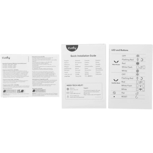 Бесшовный Mesh роутер Cudy M3000 (M3000(2-PACK) WHITE) AX3000 10/100/1000/2500BASE-T белый (упак.:2шт)