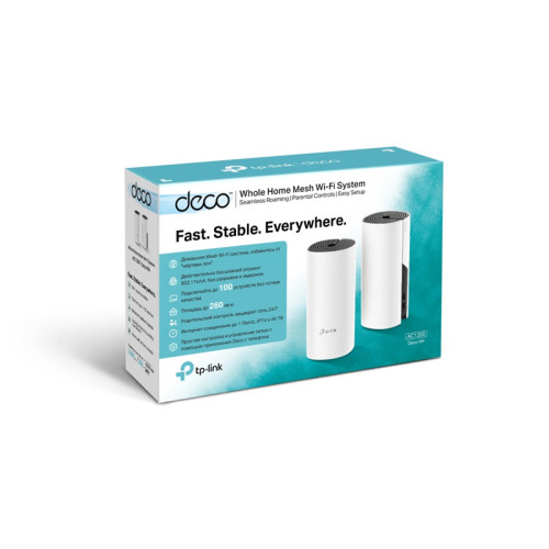 Точка доступа/ AC1200 Whole-Home Mesh Wi-Fi System, 867Mbps at 5GHz+300Mbps at 2.4GHz, 2 Gigabit Ports, 2 internal antennas Точка доступа/ AC1200 Whole-Home Mesh Wi-Fi System, 867Mbps at 5GHz+300Mbps at 2.4GHz, 2 Gigabit Ports, 2 internal antennas