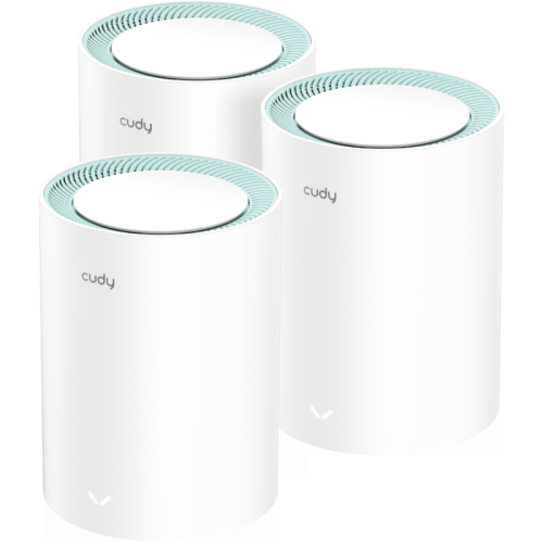 Бесшовный Mesh роутер Cudy M1500 (M1500(3-PACK)) AX1500 10/100/1000BASE-TX белый