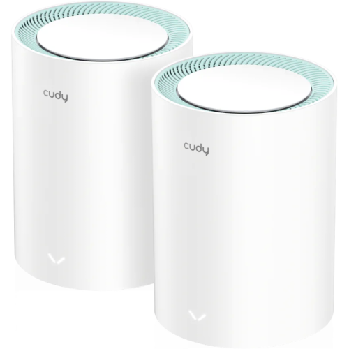 Бесшовный Mesh роутер Cudy M1500 (M1500(2-PACK)) AX1500 10/100/1000BASE-TX белый (упак.:2шт)