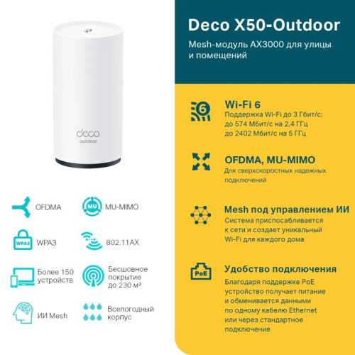 Маршрутизатор/ AX3000 Outdoor/Indoor Mesh Wi-Fi 6