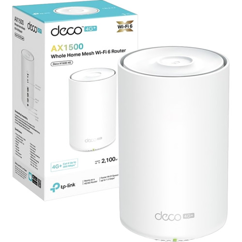 Маршрутизатор/ 4G+ AX1500 Whole Home Mesh Wi-Fi 6 Router, Build-In 300Mbps 4G+ LTE Advanced Modem