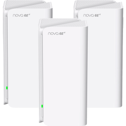 Точка доступа/ Tenda MX21 Pro (3-pack) Трехдиапазонная гигабитная Wi-Fi Mesh система AXE5700, 2,4/5/6 ГГц, до 5665 Мбит/с, 3x1Гбит/с, 7 встроенных антенн
