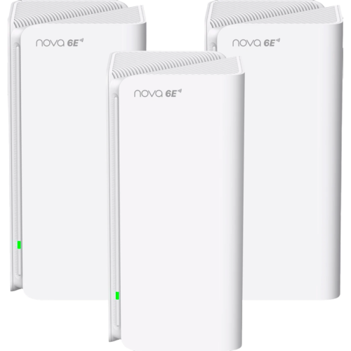 Точка доступа/ Tenda MX21 Pro (3-pack) Трехдиапазонная гигабитная Wi-Fi Mesh система AXE5700, 2,4/5/6 ГГц, до 5665 Мбит/с, 3x1Гбит/с, 7 встроенных антенн