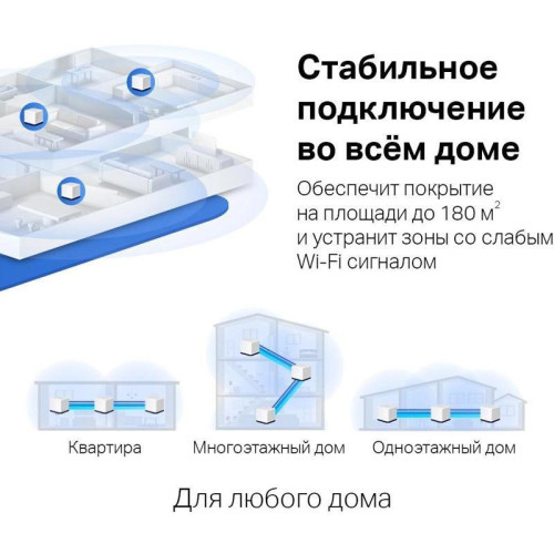 Бесшовный Mesh роутер Mercusys Halo H50G(3-pack) AC1900 10/100/1000BASE-TX белый (упак.:3шт)