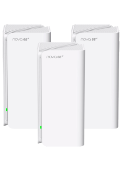 Точка доступа/ Tenda MX21 Pro (3-pack) Трехдиапазонная гигабитная Wi-Fi Mesh система AXE5700, 2,4/5/6 ГГц, до 5665 Мбит/с, 3x1Гбит/с, 7 встроенных антенн