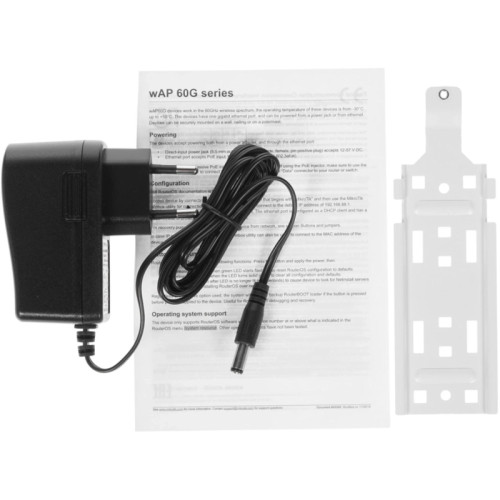 Точка доступа MikroTik wAP 60G AP (RBWAPG-60AD-A) 10/100/1000BASE-TX Точка доступа MikroTik wAP 60G AP (RBWAPG-60AD-A) 10/100/1000BASE-TX