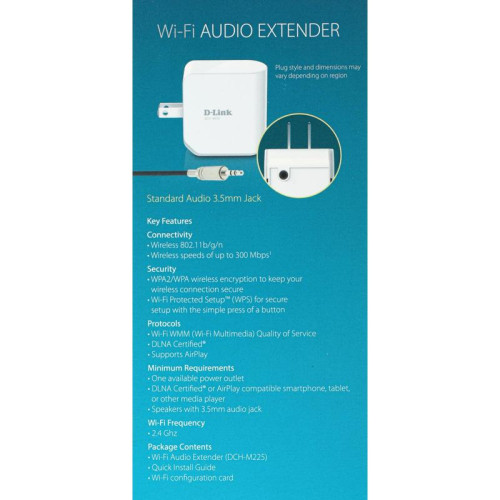 Повторитель беспроводного сигнала D-Link DCH-M225/A1A N300 Wi-Fi