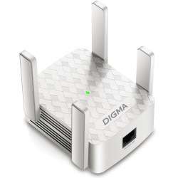 Повторитель беспроводного сигнала Digma D-WR400 AC1200 10/100BASE-TX/Wi-Fi белый