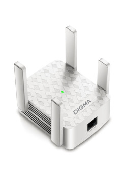 Повторитель беспроводного сигнала Digma D-WR400 AC1200 10/100BASE-TX/Wi-Fi белый
