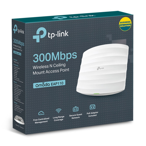 300Mbps Wireless N Ceiling/Wall Mount Access Point, QCA(Atheros), 300Mbps at 2.4Ghz, 802.11b/g/n, 1 10/100Mbps LAN port, Passive PoE Supported, with 2*4dbi Internal Antennas