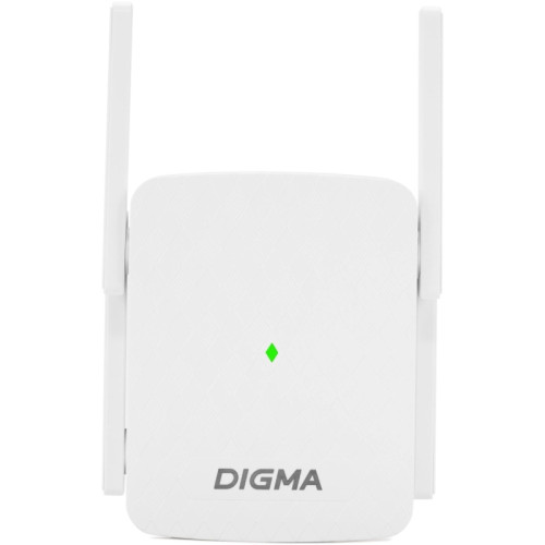 Повторитель беспроводного сигнала Digma D-WR310 (D-WR310V2) N300 Wi-Fi белый