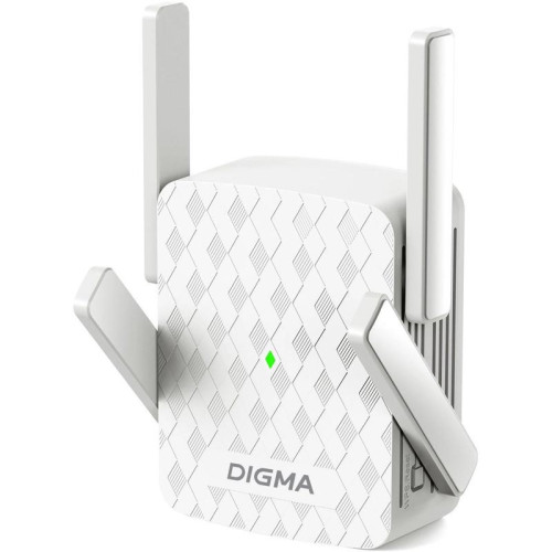 Повторитель беспроводного сигнала Digma D-WR400 AC1200 10/100BASE-TX/Wi-Fi белый