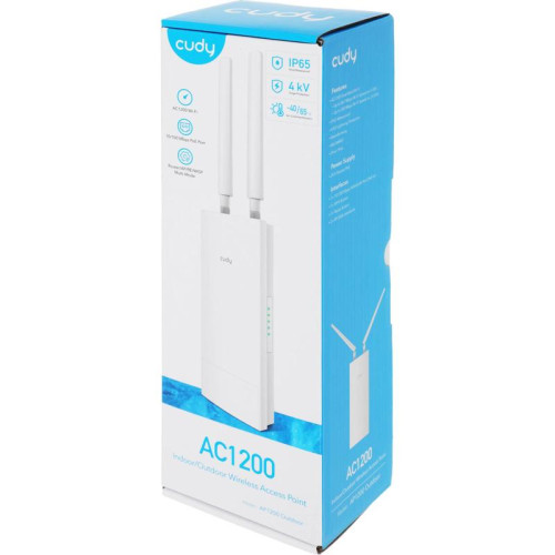 Точка доступа Cudy AP1200 Outdoor AC1200 10/100BASE-TX белый