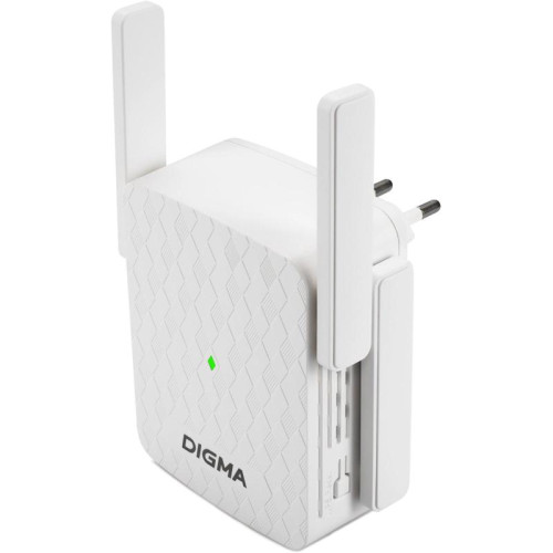 Повторитель беспроводного сигнала Digma D-WR310 (D-WR310V2) N300 Wi-Fi белый