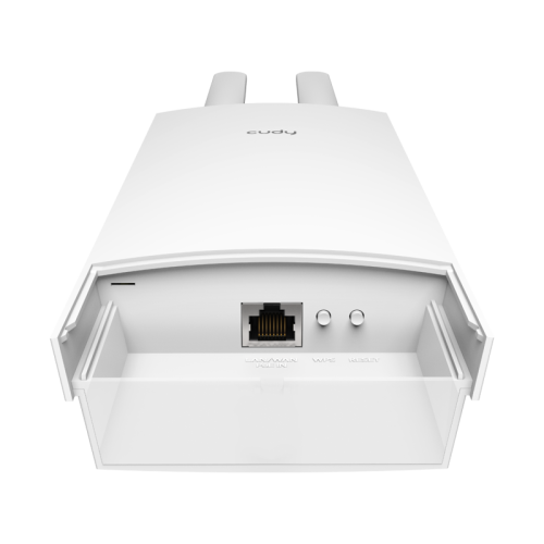 Точка доступа/ AC1200 WiFi Outdoor Access Point, Repeater, 867Mbps at 5GHz + 300Mbps at 2.4GHz, 1 x 100Mbps RJ45, 2 Detachable Antennas, 24V passive PoE, IP65 Waterproof, lightning protection, passive PoE adapter included, -20 ~ 60? Operating Temperature,