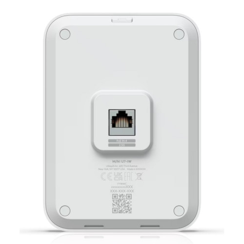 Точка доступа Wi-Fi Ubiquiti UniFi 7 AP In-Wall 2,4+5 ГГц, Wi-Fi 7, 2х2 MU-MIMO, 3х 2.5G RJ45
