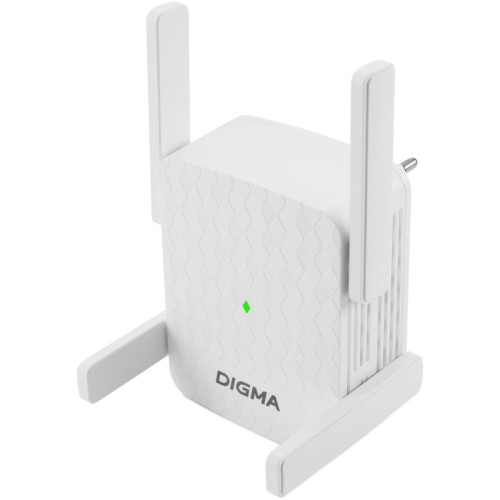 Повторитель беспроводного сигнала Digma D-WR310 (D-WR310V2) N300 Wi-Fi белый