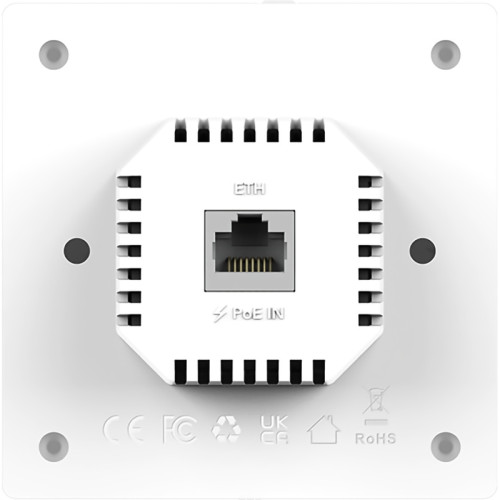 Точка доступа/ AC1200 Dual Band Gigabit Wall Plate Access Point, 867Mbps at 5GHz + 300Mbps at 2.4GHz,  1 x Gigabit PoE-IN Port, 802.3af / at, 1 x Gigabit  RJ45 ports, Cudy Mesh Support