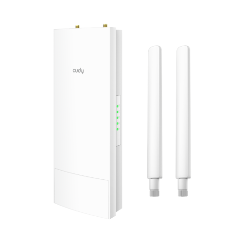 Точка доступа/ AC1200 WiFi Outdoor Access Point, Repeater, 867Mbps at 5GHz + 300Mbps at 2.4GHz, 1 x 100Mbps RJ45, 2 Detachable Antennas, 24V passive PoE, IP65 Waterproof, lightning protection, passive PoE adapter included, -20 ~ 60? Operating Temperature,