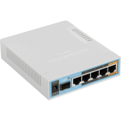 Роутер беспроводной MikroTik hAP ac (RB962UIGS-5HACT2HNT) AC1750 10/100/1000BASE-TX/SFP белый