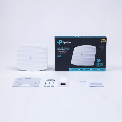 Точка доступа/ V4 AC1350 MU-MIMO Gb Ceiling Mount Access Point, 802.11a/b/g/n/ac wave 2, 802.3af Standard PoE and Passive PoE (Passive POE Adapter included), 1 10/100/1000Mbps hidden LAN port