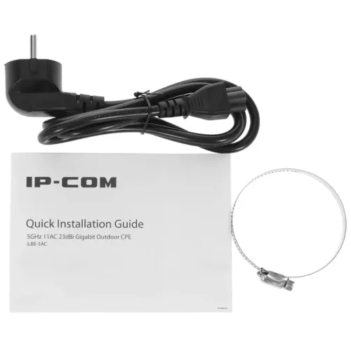 IP-COM iLBE-5AC Наружный радиомост большой дальности действия, 5 ГГц, до 867 Мбит/с, IP65, 1х23dbi, 1х1 Гбит/с, PoE, молниезащита 6000В