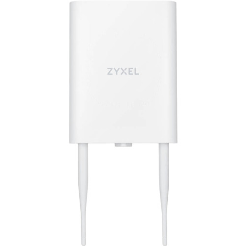 Точка доступа/ Zyxel Zyxel NebulaFlex NWA55AXE hybrid outdoor access point, 802.11a / b / g / n / ac / ax (2.4 and 5 GHz), external 2x2 antennas (included), up to 575 + 1200 Mbps, 1xLAN GE, anti- 4G / 5G, no Captive portal and WPA-Enterprise support, IP55