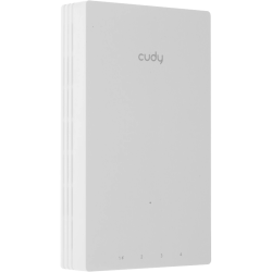 Точка доступа/ AX3000 Dual Band Wi-Fi 6 Wall Plate Access Point, Chipset MT7981+MT7531AE+MT7976CN, 802.11ax/ac/a/b/g/n, 2402Mbps at 5GHz + 574Mbps at 2.4GHz, 1 x Gigabit PoE-IN Port, 802.3af / at, 4 x Gigabit  RJ45 ports, LAN1 support PoE Out,  Cudy Mesh 