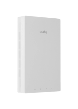 Точка доступа/ AX3000 Dual Band Wi-Fi 6 Wall Plate Access Point, Chipset MT7981+MT7531AE+MT7976CN, 802.11ax/ac/a/b/g/n, 2402Mbps at 5GHz + 574Mbps at 2.4GHz, 1 x Gigabit PoE-IN Port, 802.3af / at, 4 x Gigabit  RJ45 ports, LAN1 support PoE Out,  Cudy Mesh 