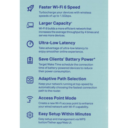 Повторитель беспроводного сигнала TP-Link RE505X AX1500 10/100/1000BASE-TX белый Повторитель беспроводного сигнала TP-Link RE505X AX1500 10/100/1000BASE-TX белый