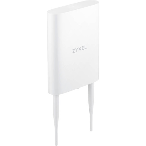 Точка доступа/ Zyxel Zyxel NebulaFlex NWA55AXE hybrid outdoor access point, 802.11a / b / g / n / ac / ax (2.4 and 5 GHz), external 2x2 antennas (included), up to 575 + 1200 Mbps, 1xLAN GE, anti- 4G / 5G, no Captive portal and WPA-Enterprise support, IP55