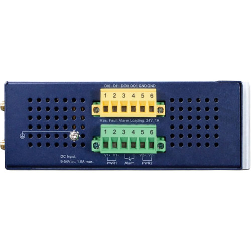 точка доступа/ PLANET IP30 Industrial Wi-Fi 6 802.11ax 2400Mbps 5GHz Wireless AP with 5-Port 10/100/1000T (4 x 5dBi antenna, 2 DI/DO, Dual DC 9~54V, -40 to 75C, 802.1Q VLAN, Captive Portal, RADIUS and cybersecurity features, AP/Gateway/Repeater modes, sup