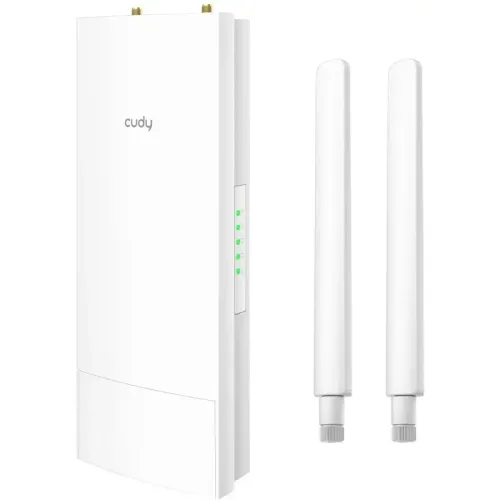 Точка доступа/ AC1200 WiFi Gigabit Outdoor Access Point, 867Mbps at 5GHz + 300Mbps at 2.4GHz, 1 x Gigabit RJ45, 2 Detachable Antennas, 802.3at/802.3af PoE or passive PoE, IP65 Waterproof, lightning protection, 48V passive PoE adapter included, Cudy Mesh S