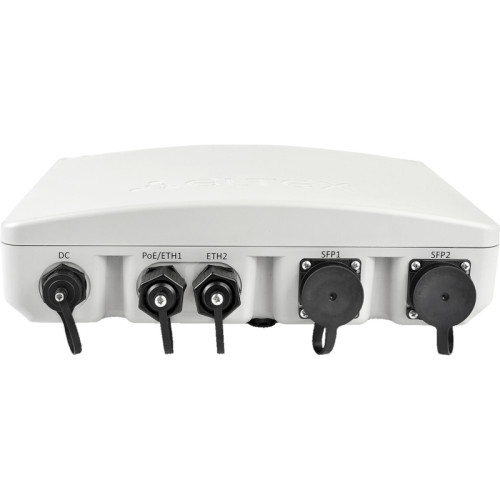 Точка доступа WOP-30LI, 802.11ax  (WiFi 6), 2.4/5GHz; 2х2 MU-MIMO; 2 x10/100/1000Base-T, 2xSFP, 4 разъема N-типа для подключения внешних антенн, 48/56В PoE+, источник питаня 12В.